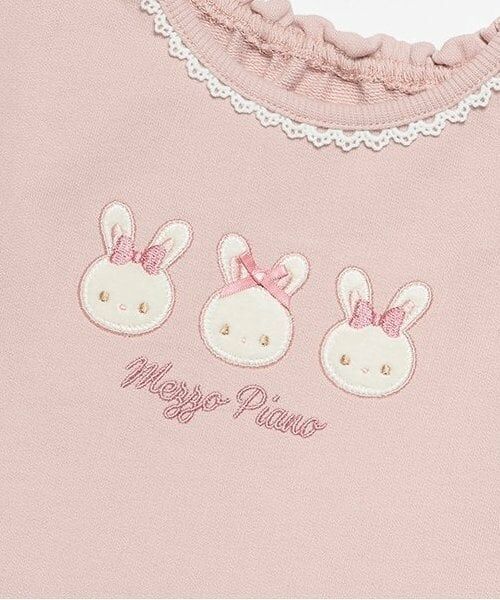 mezzo piano / メゾピアノ スウェット | 【人気商品再入荷】【直営店で取り扱い無し】チュール刺しゅう　裾ペプラムトレーナー | 詳細3