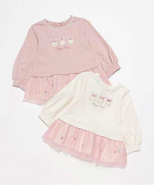 mezzo piano / メゾピアノ スウェット | 【人気商品再入荷】【直営店で取り扱い無し】チュール刺しゅう　裾ペプラムトレーナー | 詳細7