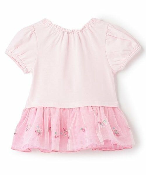 mezzo piano / メゾピアノ その他トップス | 【人気商品再入荷】【直営店で取り扱い無し】イチゴ刺しゅう裾フリル　半袖チュニック | 詳細1