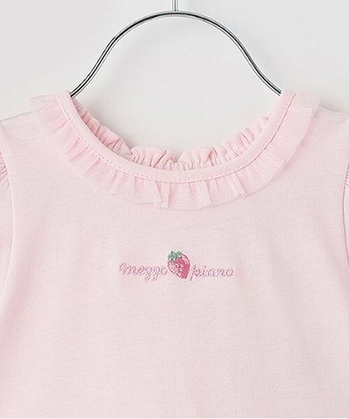 mezzo piano / メゾピアノ その他トップス | 【人気商品再入荷】【直営店で取り扱い無し】イチゴ刺しゅう裾フリル　半袖チュニック | 詳細2