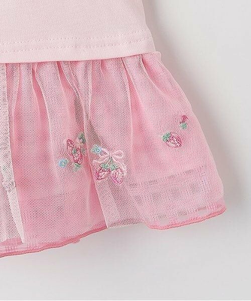 mezzo piano / メゾピアノ その他トップス | 【人気商品再入荷】【直営店で取り扱い無し】イチゴ刺しゅう裾フリル　半袖チュニック | 詳細6