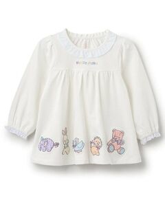 mezzo piano / メゾピアノ その他トップス | 【人気商品再入荷】【直営店で取り扱い無し】動物アップリケ　長袖チュニック