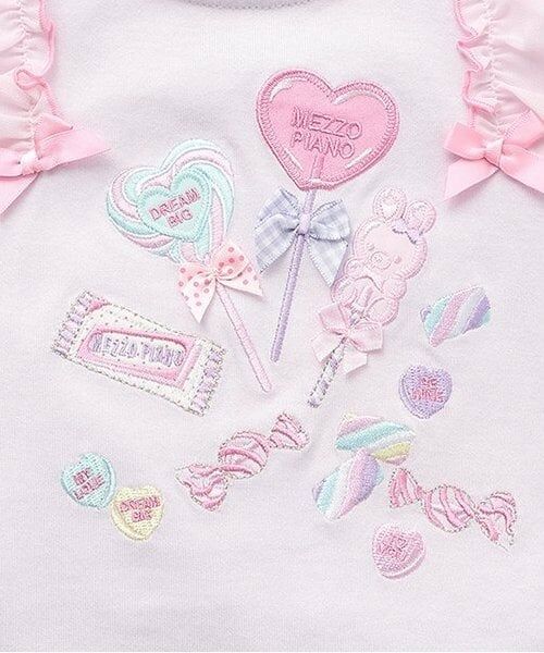 mezzo piano / メゾピアノ Tシャツ | 【人気商品再入荷】【直営店で取り扱い無し】キャンディフリル半袖Ｔシャツ | 詳細3