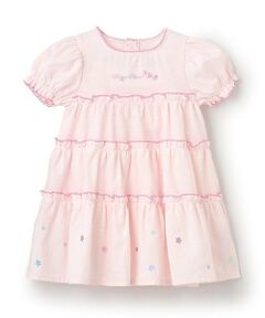 mezzo piano / メゾピアノ ミニ丈・ひざ丈ワンピース | 【人気商品再入荷】【直営店で取り扱い無し】キャンディ刺しゅう　半袖ティアードワンピース