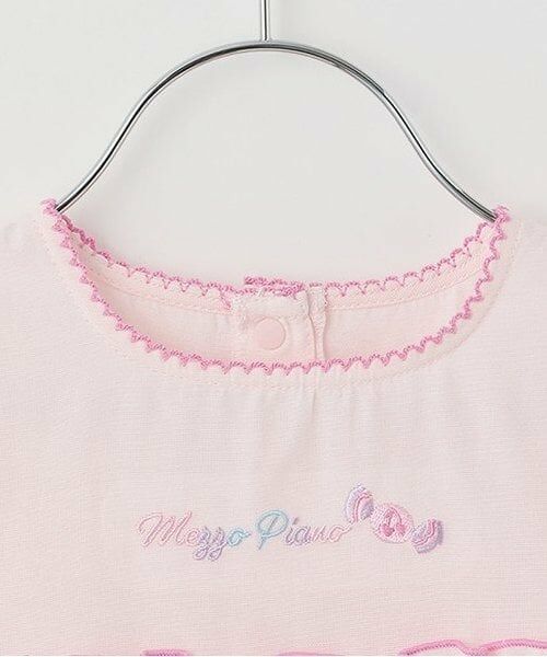 mezzo piano / メゾピアノ ミニ丈・ひざ丈ワンピース | 【人気商品再入荷】【直営店で取り扱い無し】キャンディ刺しゅう　半袖ティアードワンピース | 詳細2