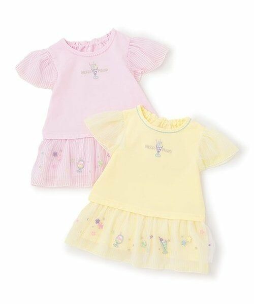 mezzo piano / メゾピアノ その他トップス | 【人気商品再入荷】【直営店で取り扱い無し】ソーダ刺しゅう裾フリル半袖チュニック | 詳細10