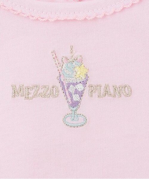 mezzo piano / メゾピアノ その他トップス | 【人気商品再入荷】【直営店で取り扱い無し】ソーダ刺しゅう裾フリル半袖チュニック | 詳細3