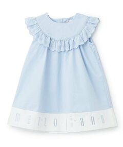 mezzo piano / メゾピアノ ミニ丈・ひざ丈ワンピース | 【人気商品再入荷】【直営店で取り扱い無し】裾ロゴ刺しゅうレースワンピース