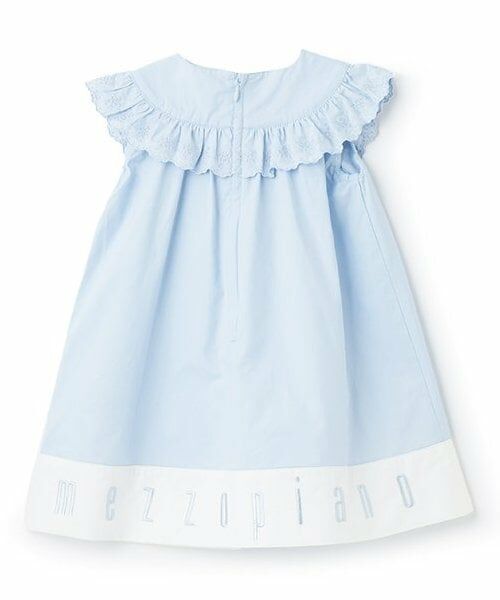 mezzo piano / メゾピアノ ミニ丈・ひざ丈ワンピース | 【人気商品再入荷】【直営店で取り扱い無し】裾ロゴ刺しゅうレースワンピース | 詳細1