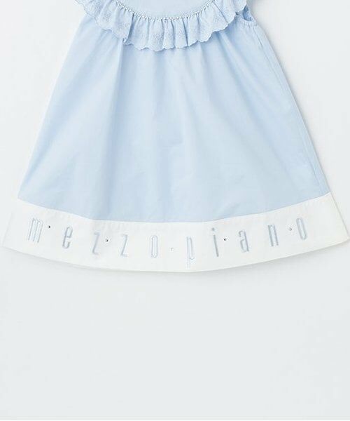 mezzo piano / メゾピアノ ミニ丈・ひざ丈ワンピース | 【人気商品再入荷】【直営店で取り扱い無し】裾ロゴ刺しゅうレースワンピース | 詳細4