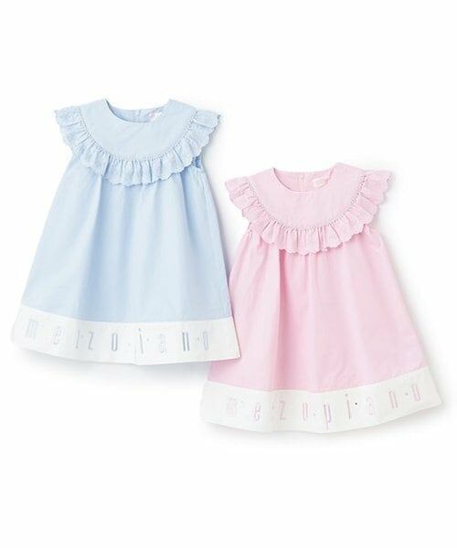 mezzo piano / メゾピアノ ミニ丈・ひざ丈ワンピース | 【人気商品再入荷】【直営店で取り扱い無し】裾ロゴ刺しゅうレースワンピース | 詳細8