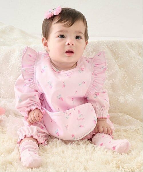 mezzo piano / メゾピアノ ロンパース | ローズつぼみ柄　2wayオール | 詳細13