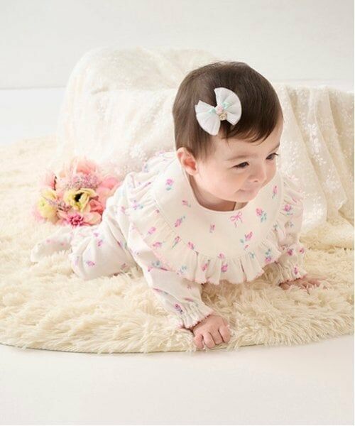 mezzo piano / メゾピアノ ロンパース | ローズつぼみ柄　2wayオール | 詳細15