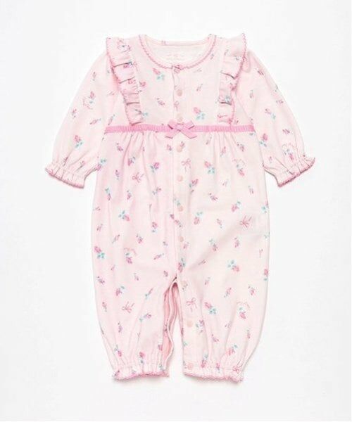 mezzo piano / メゾピアノ ロンパース | ローズつぼみ柄　2wayオール | 詳細2