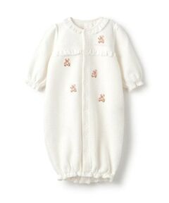 mezzo piano / メゾピアノ ロンパース | くま・うさぎ刺しゅう　2wayオール