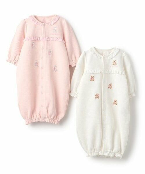 mezzo piano / メゾピアノ ロンパース | くま・うさぎ刺しゅう　2wayオール | 詳細13