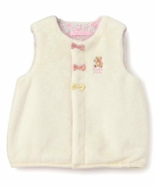 mezzo piano / メゾピアノ ベビー・キッズウエア | ボアベスト（アイボリー）