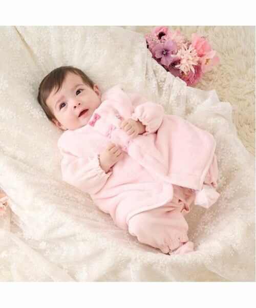 mezzo piano / メゾピアノ ベビー・キッズウエア | ボアベスト（ライト ピンク）