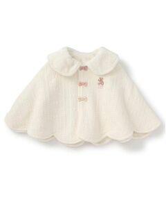 mezzo piano / メゾピアノ ベビー・キッズウエア | リバーシブル　裾スカラップ　ケープ