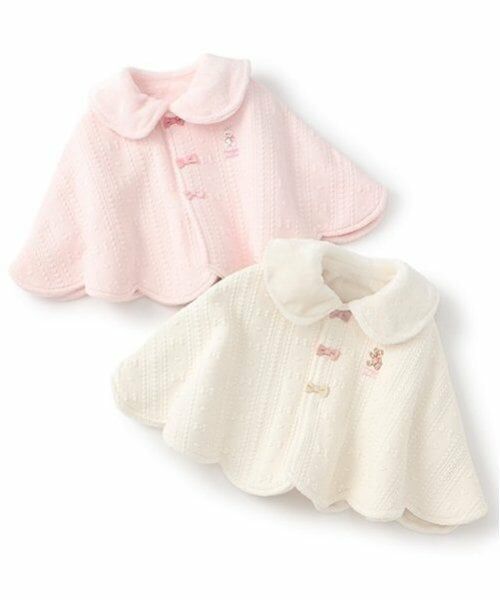 mezzo piano / メゾピアノ ベビー・キッズウエア | リバーシブル　裾スカラップ　ケープ | 詳細13