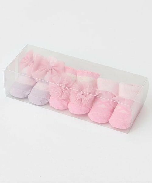 mezzo piano / メゾピアノ ベビー・キッズウエア | ソックス3足セット（ライト ピンク）