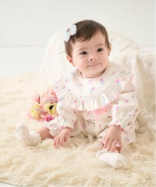 mezzo piano / メゾピアノ スタイ・ビブ | ローズつぼみ柄　スタイ | 詳細10