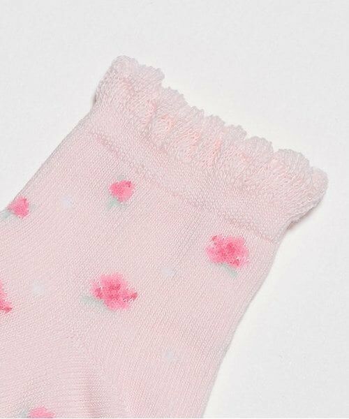 mezzo piano / メゾピアノ ソックス | ローズつぼみ柄　ソックス | 詳細1