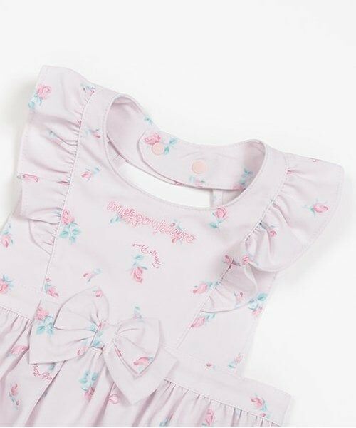 mezzo piano / メゾピアノ スタイ・ビブ | 【BOX付】ローズつぼみ柄エプロン＆ヘアバンドセット | 詳細2