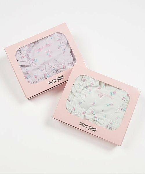 mezzo piano / メゾピアノ スタイ・ビブ | 【BOX付】ローズつぼみ柄エプロン＆ヘアバンドセット | 詳細8