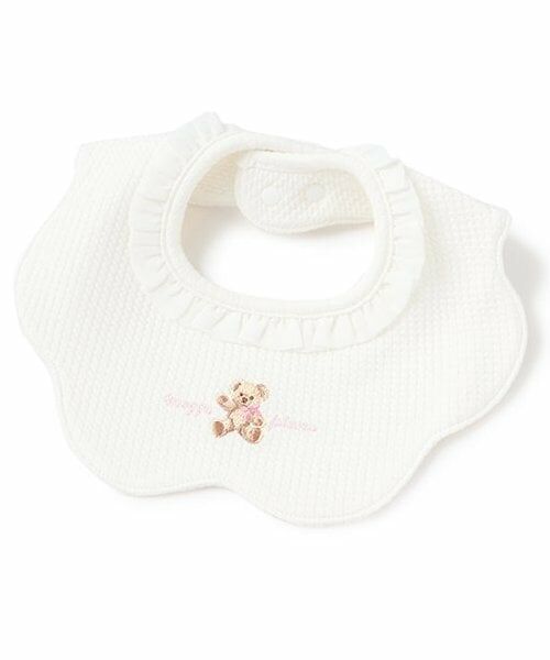 mezzo piano / メゾピアノ スタイ・ビブ | くま・うさぎ刺しゅう　スタイ（オフ ホワイト）