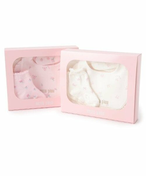 mezzo piano / メゾピアノ スタイ・ビブ | 【BOX付】オリジナルボックスつきリボン・ローズ柄　スタイ＆ソックスセット | 詳細10