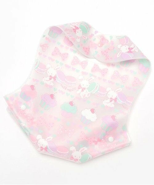 mezzo piano / メゾピアノ スタイ・ビブ | ウサギスウィーツ柄　お食事スタイ | 詳細1