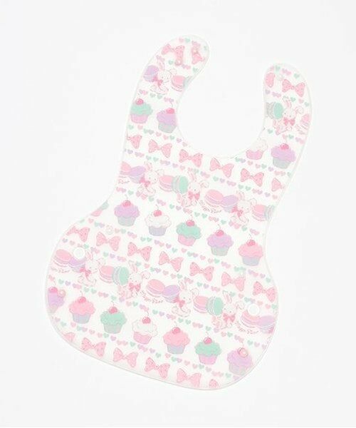 mezzo piano / メゾピアノ スタイ・ビブ | ウサギスウィーツ柄　お食事スタイ | 詳細2