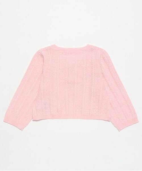 mezzo piano / メゾピアノ ベビー・キッズウエア | ☆リボン刺繍ニットボレロ | 詳細1