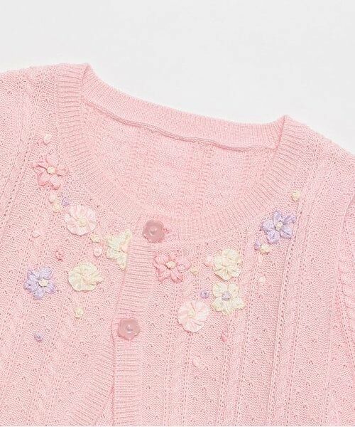 mezzo piano / メゾピアノ ベビー・キッズウエア | ☆リボン刺繍ニットボレロ | 詳細2