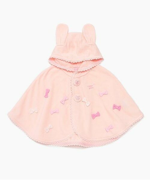 mezzo piano / メゾピアノ ベビー・キッズウエア | ケープ リボン（ライト ピンク）