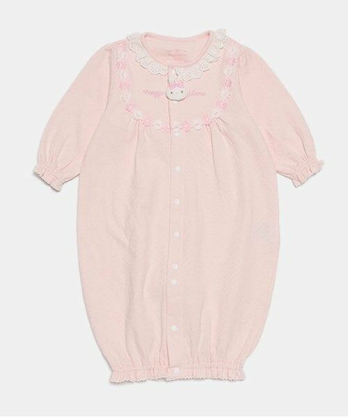 mezzo piano / メゾピアノ ロンパース | ☆ウサギマスコット付2wayオール（ライト ピンク）