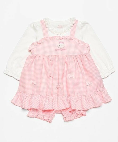 mezzo piano / メゾピアノ ベビー・キッズウエア | ウサギマスコットつき　ギンガムチュニック＆ブルマセット | 詳細2