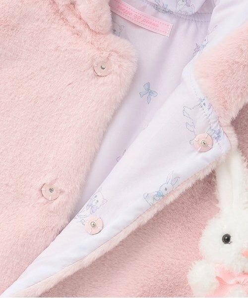 mezzo piano / メゾピアノ ベビー・キッズウエア | うさぎぬいぐるみつき　フェイクファーケープ | 詳細3