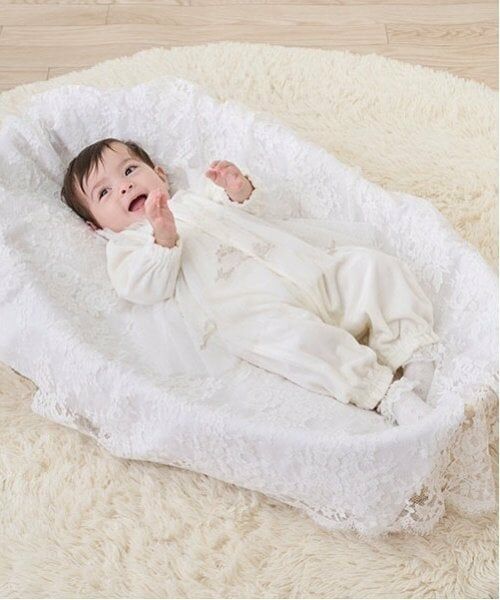 mezzo piano / メゾピアノ ロンパース | リボンティアラ刺しゅうチュール　2wayオール | 詳細1