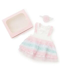 mezzo piano / メゾピアノ スタイ・ビブ | 【BOX付】チュールレースエプロン＆ヘアバンドセット