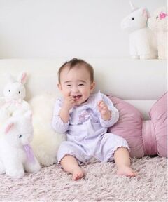 mezzo piano / メゾピアノ ロンパース | ふわもこフレンズ柄　2wayオール