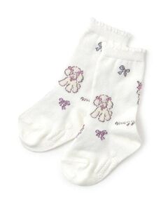 mezzo piano / メゾピアノ ベビー・キッズウエア | ふわもこフレンズ柄　ハイソックス