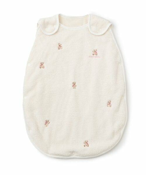 mezzo piano / メゾピアノ ベビー・キッズウエア | どうぶつ刺しゅう　スリーパー（アイボリー）