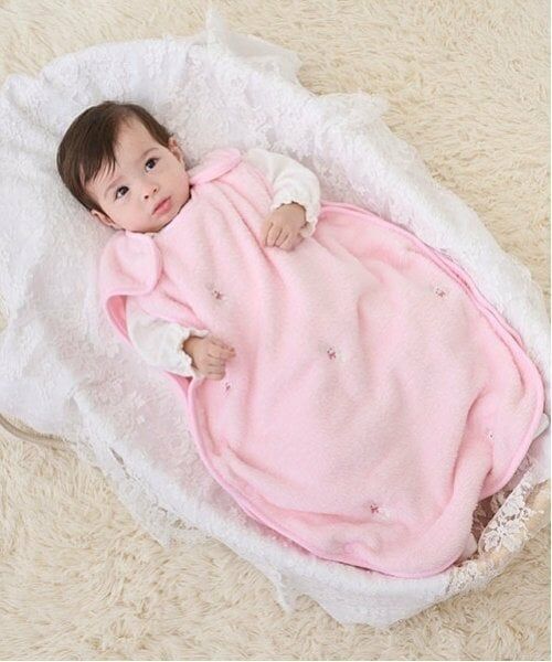 mezzo piano / メゾピアノ ベビー・キッズウエア | どうぶつ刺しゅう　スリーパー（ライト ピンク）