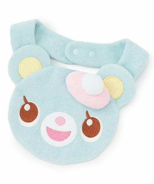 mezzo piano / メゾピアノ スタイ・ビブ | ミミ･ポポ　キャラクターフェイス　スタイ（ブルー）