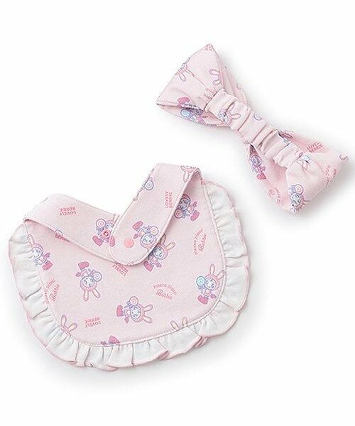 mezzo piano / メゾピアノ スタイ・ビブ | ベビーベリエちゃん柄　スタイ＆ヘアバンドセット | 詳細1