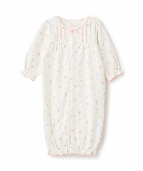 mezzo piano / メゾピアノ ロンパース | 小花柄　2wayオール（オフ ホワイト）