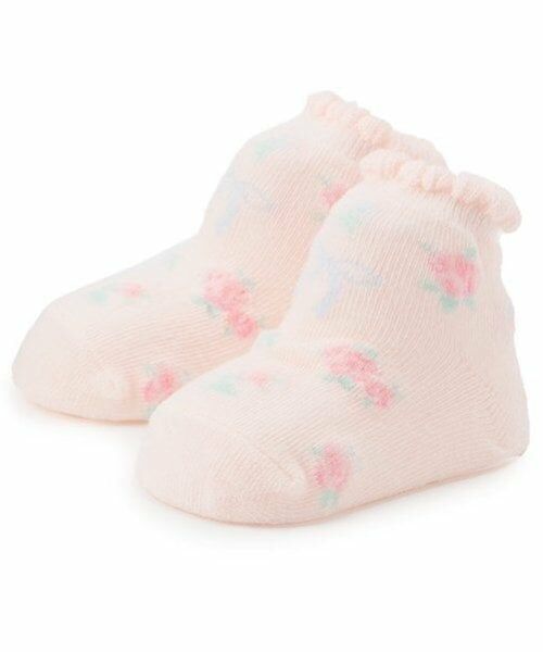 mezzo piano / メゾピアノ ベビー・キッズウエア | 小花柄　ソックス（ライト ピンク）