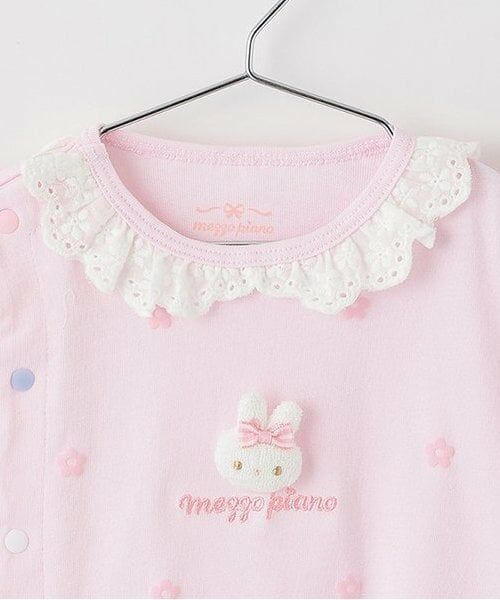 mezzo piano / メゾピアノ ロンパース | ウサギマスコット付　お花柄2wayオール | 詳細3